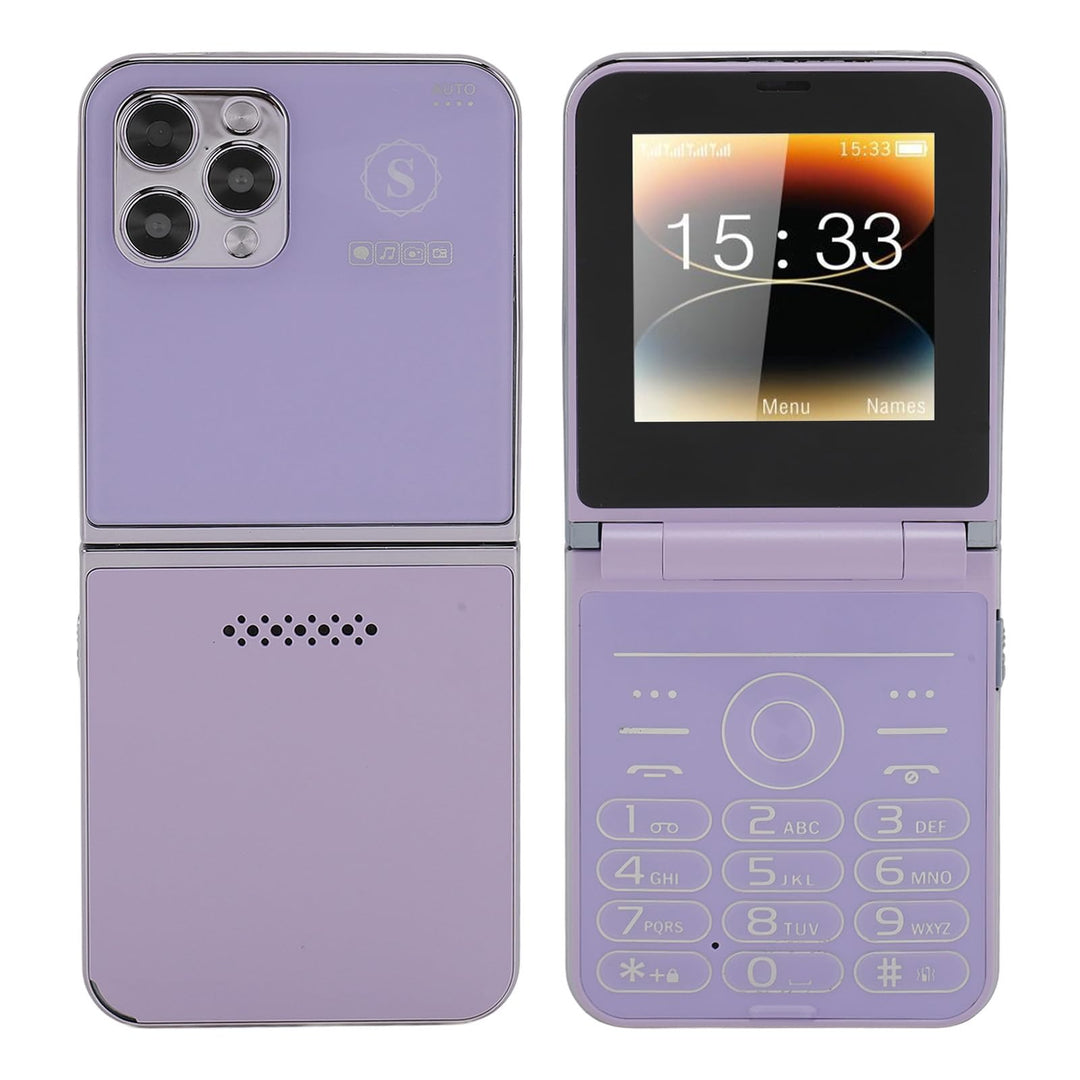 Annadue Klapphandy mit Grossen Tasten für Senioren, Dual-Screen-Display, Grosse Ziffern, Kurzwahl, L