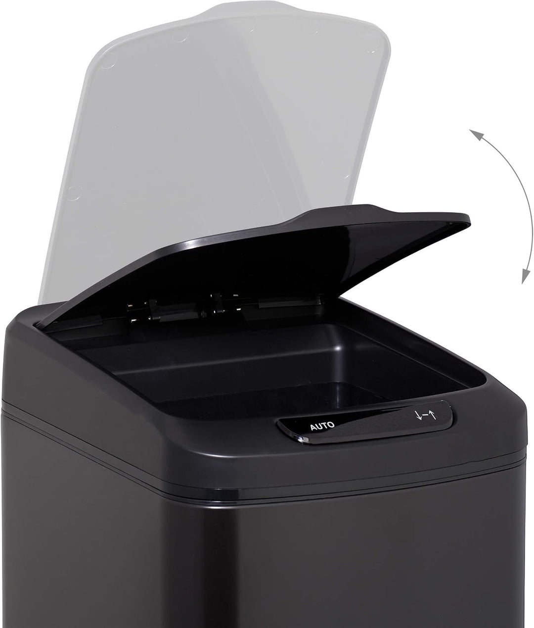 Relaxdays Sensor Mülleimer 12l, eckiger Abfalleimer mit Deckel &amp; Inneneimer, Küche &amp; Bad, Automatik