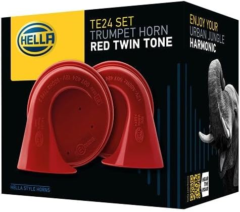 HELLA Fanfare - STYLE HORN TE24 SET - 12V - 110dB(A) - Frequenzbereich von: 400Hz - Frequenzbereich