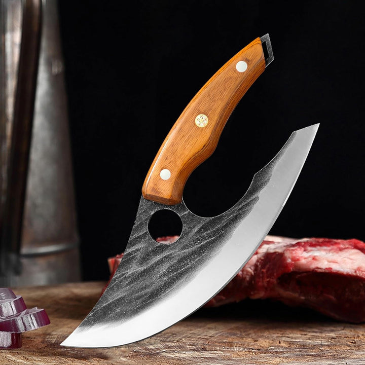 Haus und Outdoor-Kochmesser Ulu Style Chef Messer Hand geschmiedet Küchenmesser Full Tang High Carbo