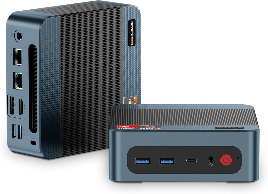 BOSGAME P3 Lite Mini-PC, AMD Ryzen 7 6800H Prozessor bis zu 4.7 GHz, Windows 11 Pro Mini-Computer, 2