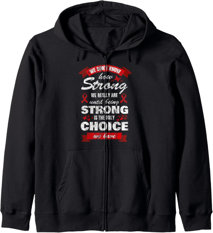 HIV AIDS Awareness Monat Stark ist die einzige Wahl Vintage Kapuzenjacke