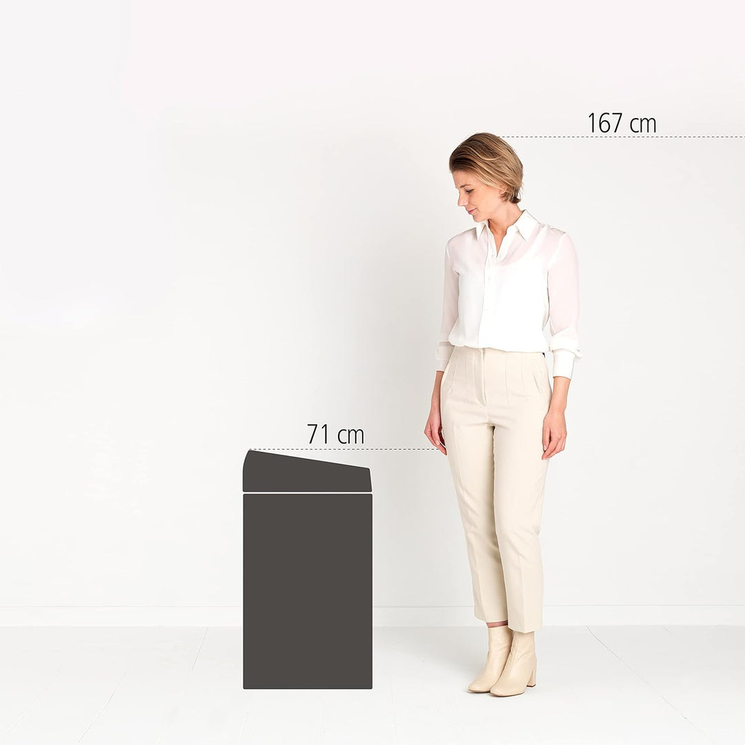 Brabantia - Touch Bin 60L - Grosser Mülleimer für die Küche - Soft-Touch-Öffnung - Entnehmbarer Inne
