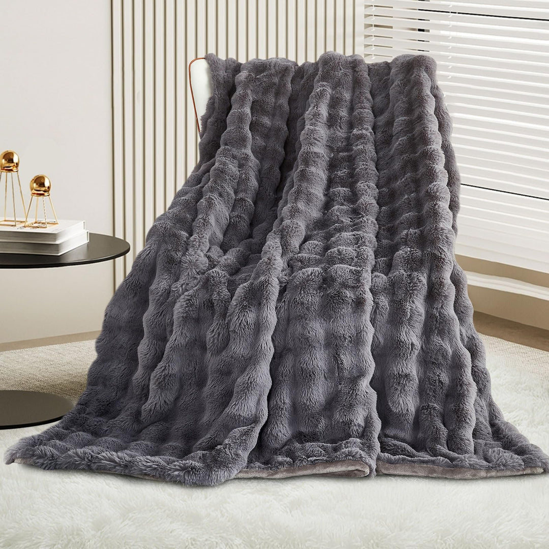 Kuscheldecke Flauschig - Weiche Plüsch Kuscheldecke, Fuzzy Kuschelig Flauschige Decke, Dicke 1200GSM