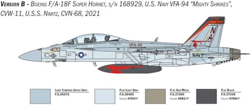 Italeri 2823 1:48 F/A-18F U.S. Navy Special Colors - Modellbau, Bausatz, Standmodellbau, Basteln, Ho