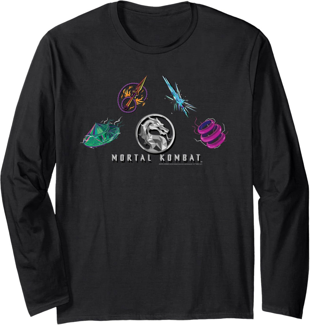 Kombat-Symbole Langarmshirt