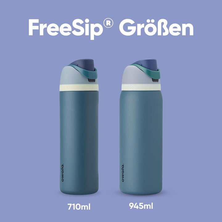 Owala FreeSip Isolierte Edelstahl Trinkflasche mit Strohhalm, 945 ml – BPA-frei, optimal für Sport,