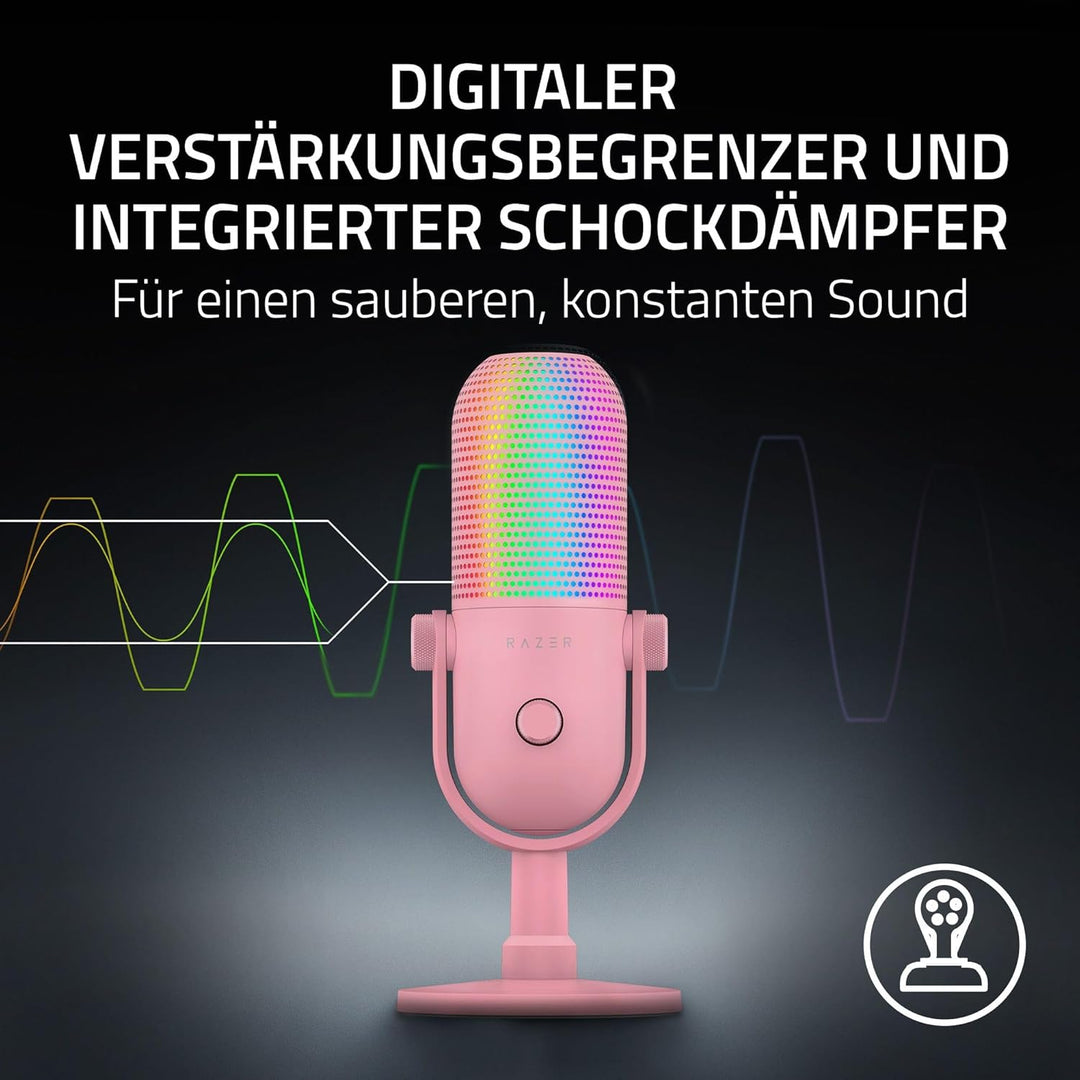 Razer Seiren V3 Chroma - RGB USB-Mikrofon - Supernieren Kondensator-Mikrofon mit Tap-to-Mute (Reakti