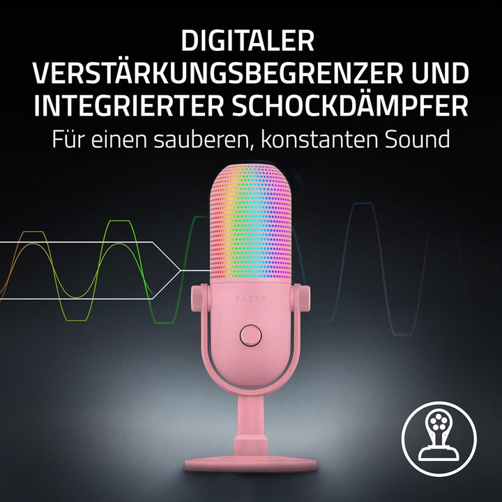 Razer Seiren V3 Chroma - RGB USB-Mikrofon - Supernieren Kondensator-Mikrofon mit Tap-to-Mute (Reakti