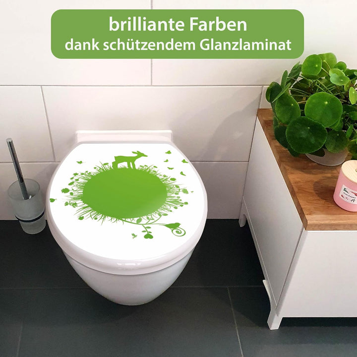 banjado Toilettendeckel mit Absenkautomatik 44,5x37cm - Soft Close Toilettensitz - WC Sitz mit Absen