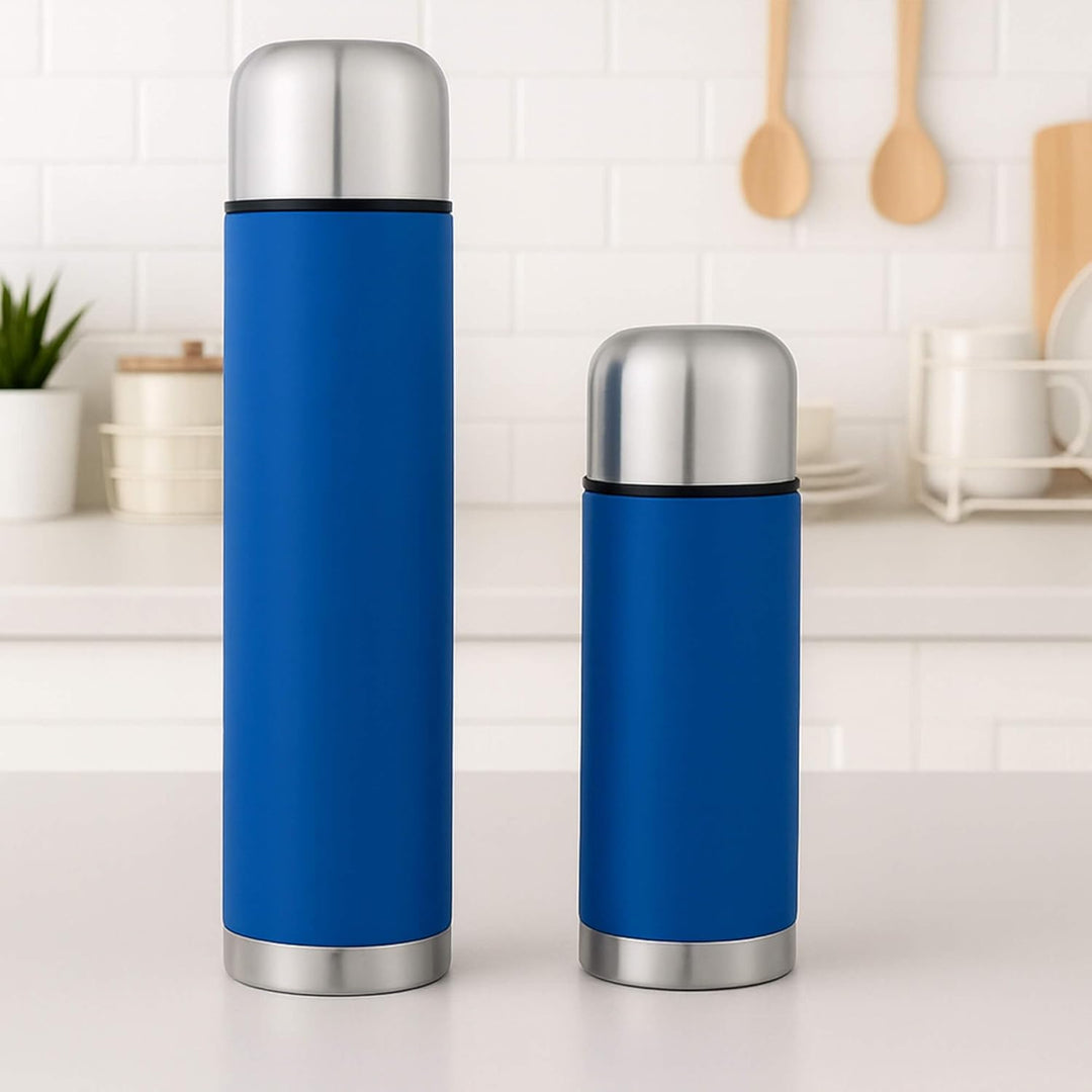 GRÄWE Thermoflaschen Set, 2-teilig, Edelstahl Trinkflasche, Outdoor Thermoskanne, Isolierflasche für