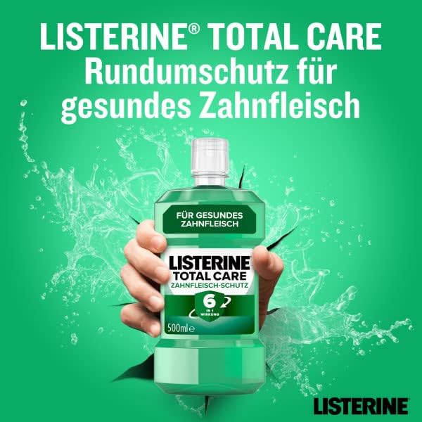 LISTERINE Total Care Zahnfleisch-Schutz (500 ml), schützende Mundspülung gegen Zahnfleischprobleme m