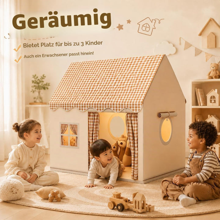 Kinderzelt, Spielhaus Kinder Indoor, Weicher und Bequemer Stoff, Kinder Bettzelt, Kinderspielzelt, P