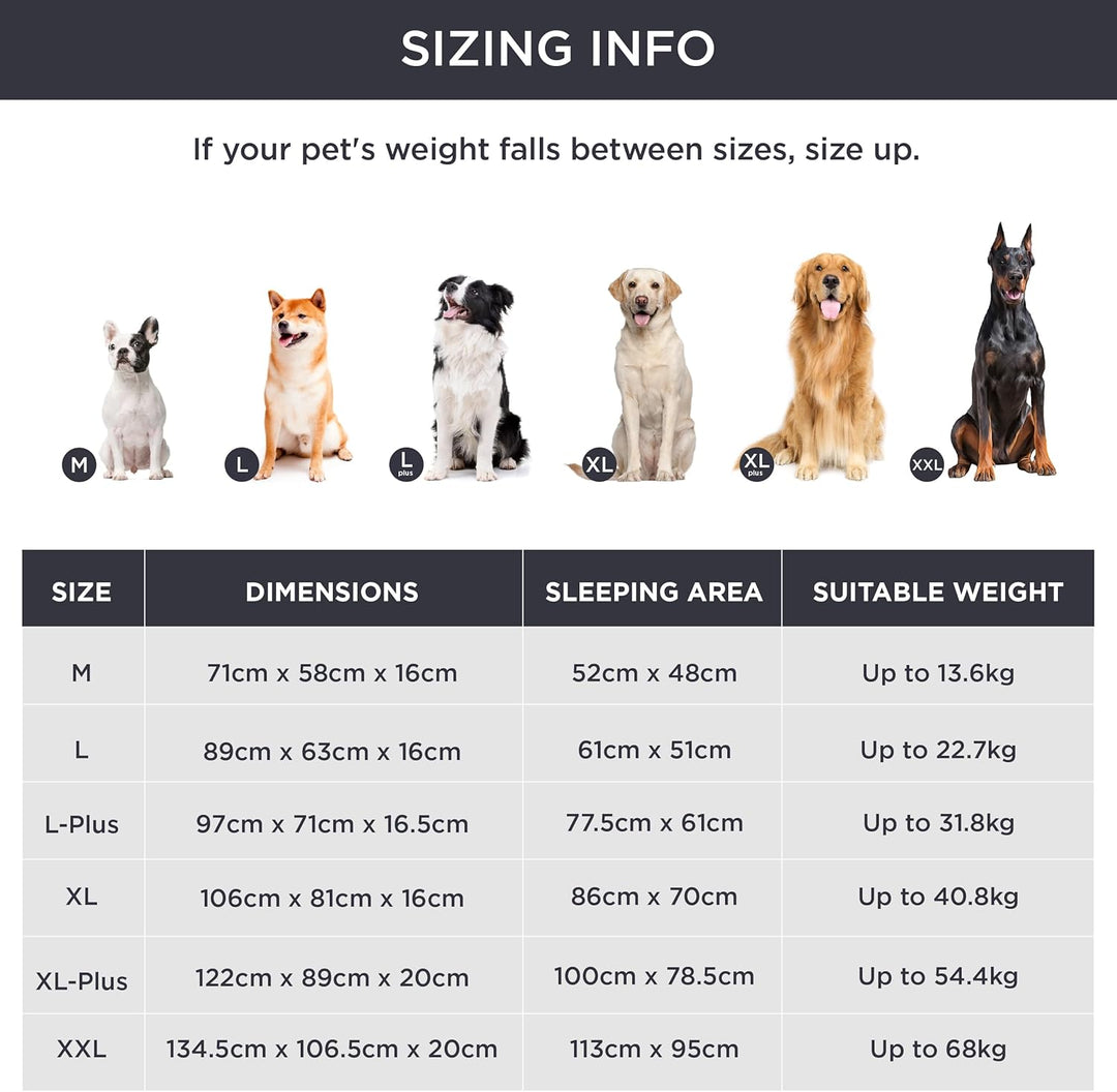 BEDSURE orthopädisches Hundebett Ergonomisches Hundesofa - 89x63 cm Hundecouch mit eierförmiger Kist