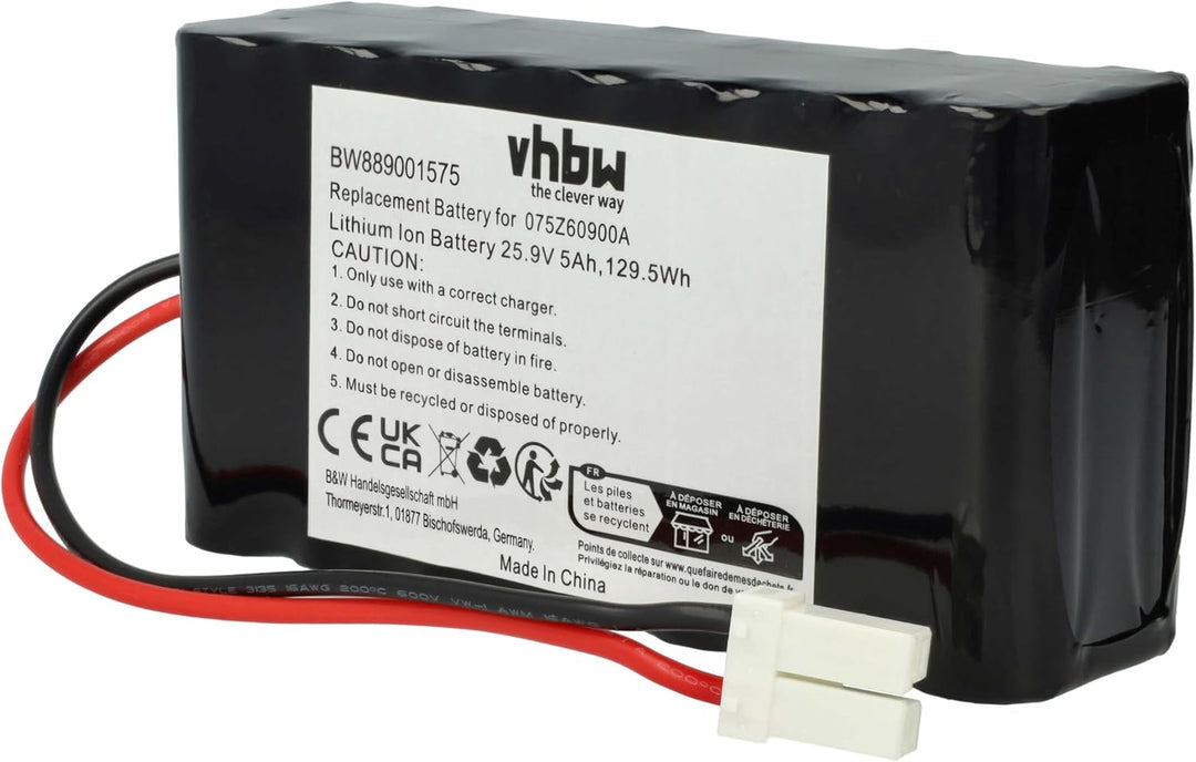 vhbw Akku kompatibel mit Ambrogio L20 S+, Twenty Rasenmäher (5000mAh, 25,9V, Li-Ion)