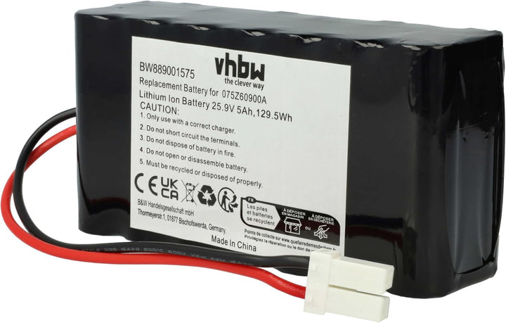 vhbw Akku kompatibel mit Ambrogio L20 S+, Twenty Rasenmäher (5000mAh, 25,9V, Li-Ion)
