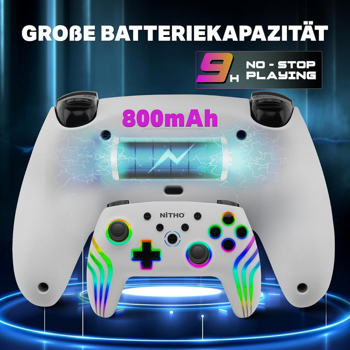 NITHO NEXUS Wireless Controller Kompatibel mit Switch/Switch 2/Lite/OLED/PC/Android, Gamepad mit 6 A