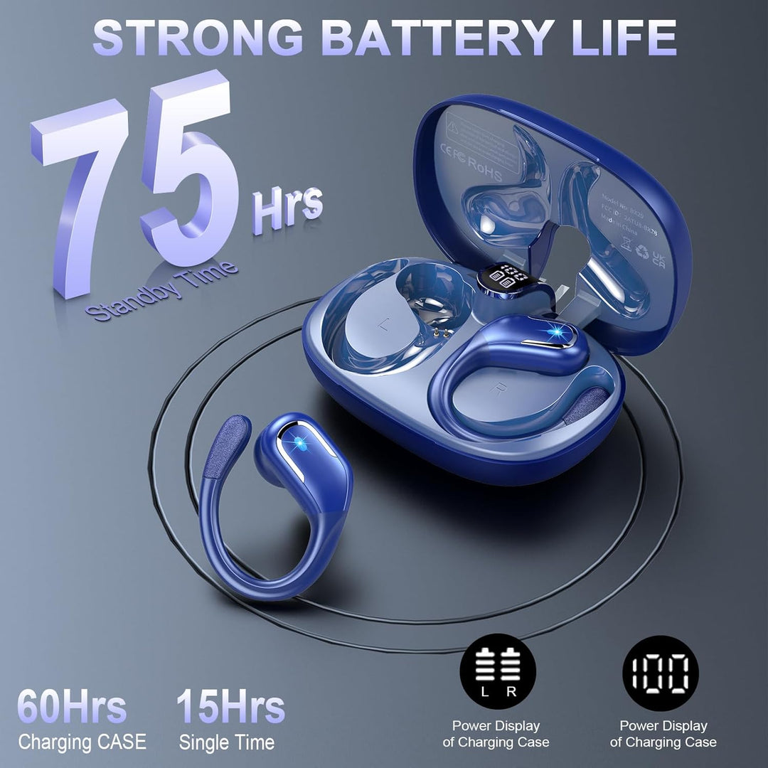 Ltinist Bluetooth Kopfhörer Sport, 75Std Kopfhörer Kabellos Bluetooth 5.4, 3D Stereo, In Ear Kopfhör