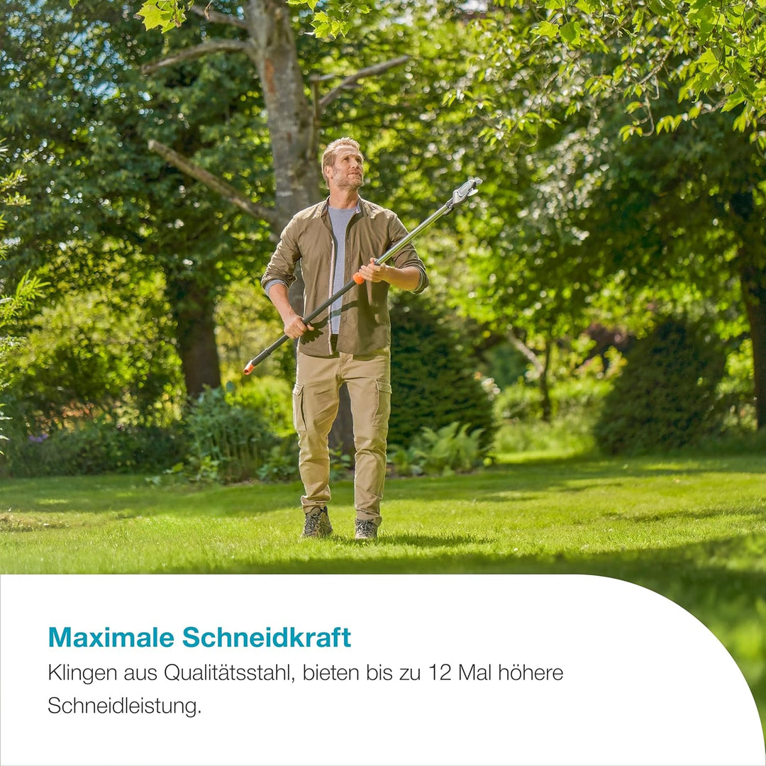 Gardena StarCut Pro S, Baum- und Strauchschneider, Bypass-Schnitt, 160 cm Länge, Klingen aus Qualitä