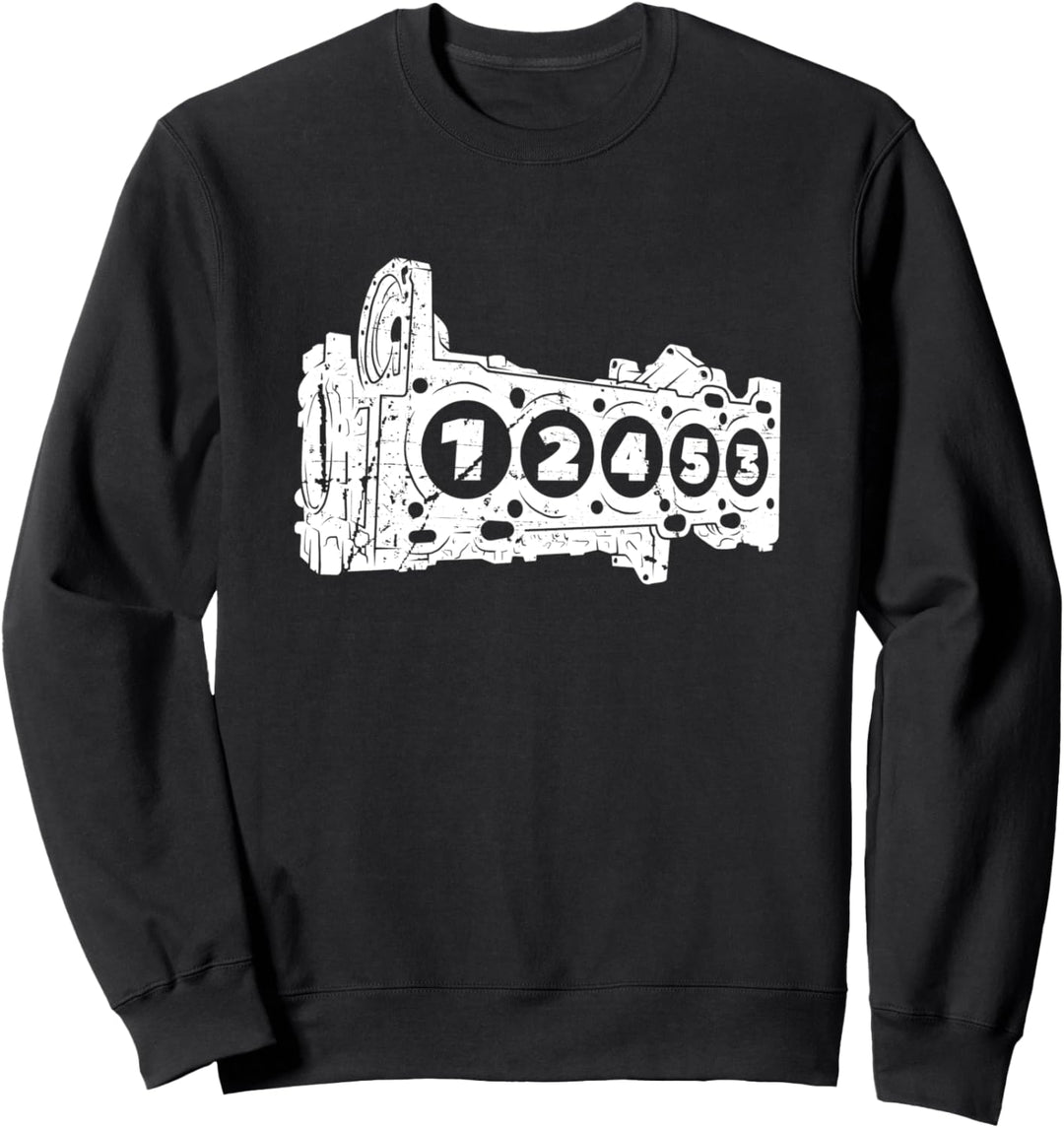 5 Zylinder Zündreihenfolge 1 2 4 5 3 KFZ Mechaniker Geschenk Sweatshirt