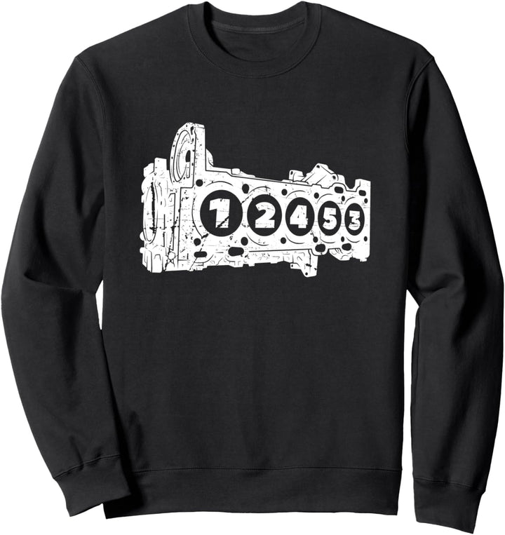 5 Zylinder Zündreihenfolge 1 2 4 5 3 KFZ Mechaniker Geschenk Sweatshirt