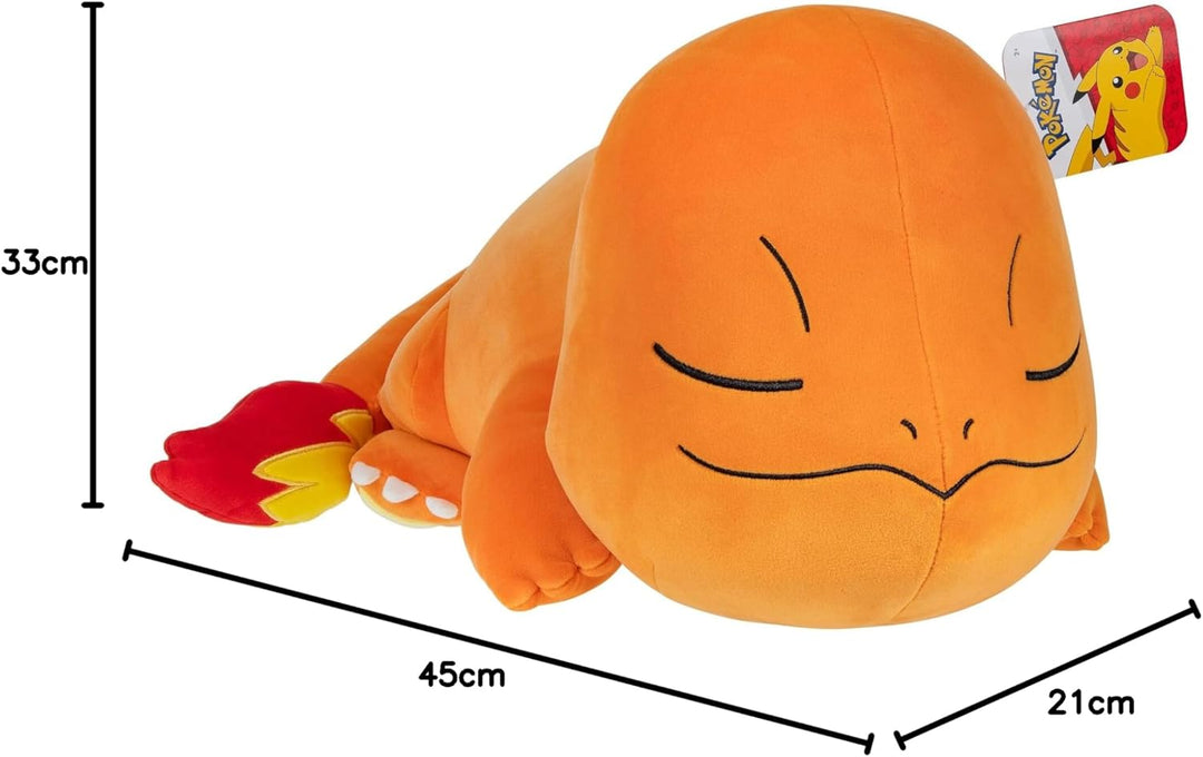 Pokémon PKW3883-45cm Schlafendes Plüsch - Glumanda, offizielles Plüsch Modern, Modern