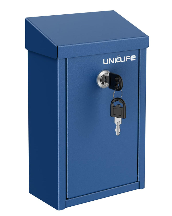 Uniclife Schlüsselbox für Aussenbereich Metall Spendenbox mit Zahlenschloss Sicherer Briefkasten mit