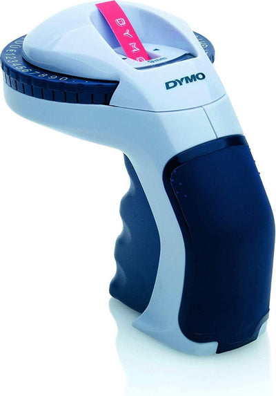 Dymo Omega Etikettenprägegerät für den Heimbedarf (Omega + 6er Etikettierband schwarz + bunt)