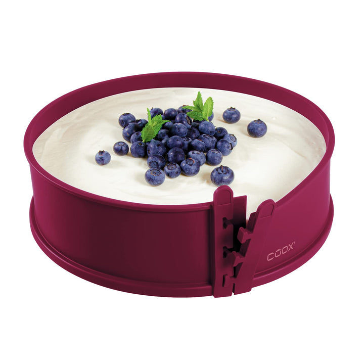 coox Springform mit Porzellanboden ⌀ 26 cm in Dunkelrot, backen und direkt auf der Porzellanplatte s