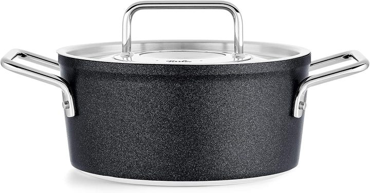 Fissler Adamant / Aluminium-Kochtopf (Ø 24 cm, 4,9L) Töpfe-beschichtet mit Metall-Deckel, antihaften