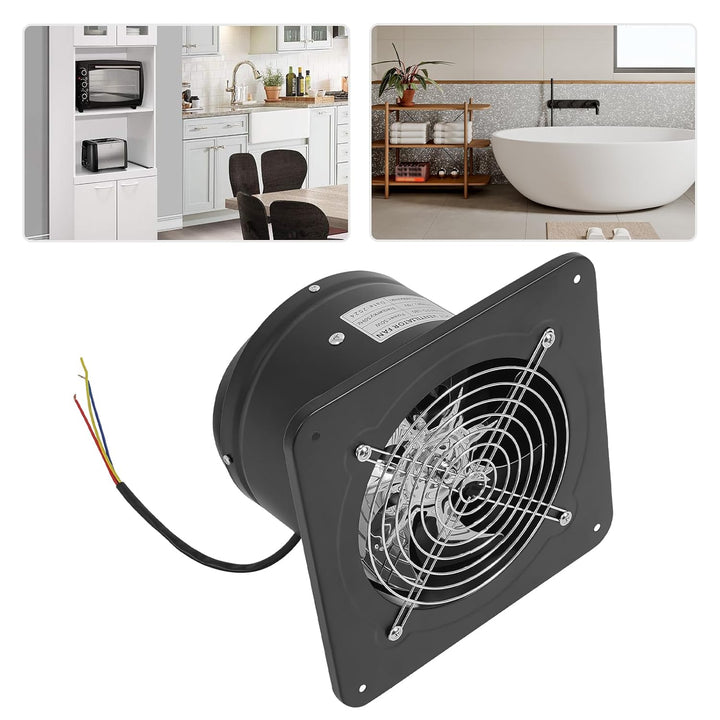 170mm Abluftventilator Küche Bad Wandlüfter Abluftgebläse Belüftung Rohrventilator Badlüfter Wand 50