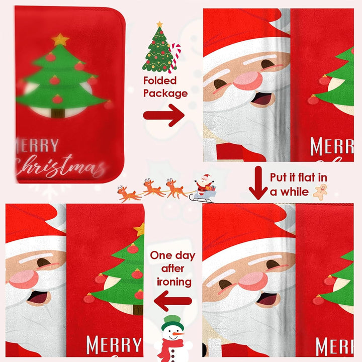 Britimes Badematten für Badezimmer, Badezimmermatten, Teppiche, kein Silber, rotes Weihnachtsmuster,
