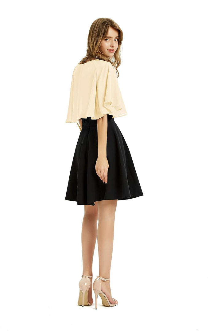 BUCUXE Weicher Chiffon-Schal für Damen, für Abendkleid, Hochzeit, Umhang, Bolero, Überwurf Einheitsg