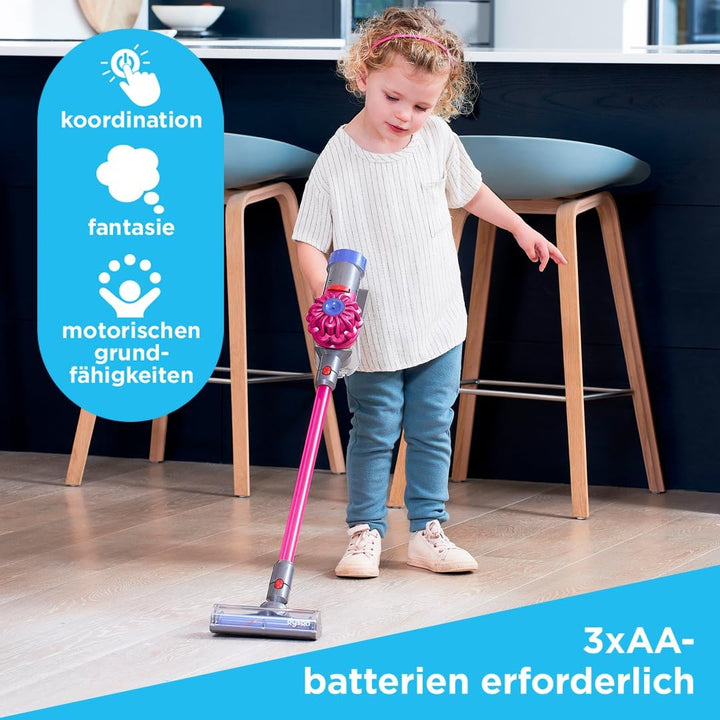 Casdon Dyson kabelloser Staubsauger | Interaktiver & offiziell lizenzierter Dyson Spielzeugstaubsaug