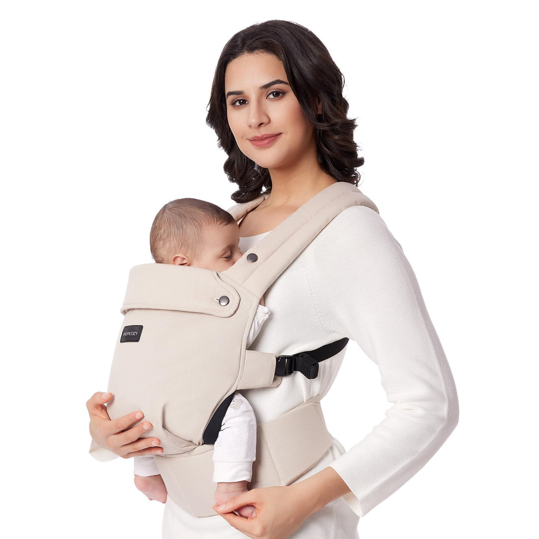 Momcozy Babytrage - Ergonomisch, gemütlich und leichtgewichtig, geeignet für 3-20 kg, einfach anzule