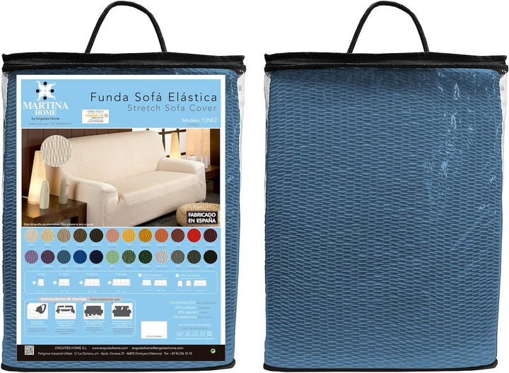Martina Home 4 Plätze von 240 bis 270 cm breit Blau (AZAFATA) Blau (Azafata) 4 Plätze, Blau (Azafata