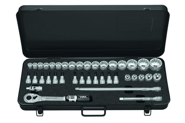 MATADOR Steckschlüsselsatz 12-kant 10 (3/8) mm, 3125 9391 39-teilig Metrisch / 12-kt., 39-teilig Met