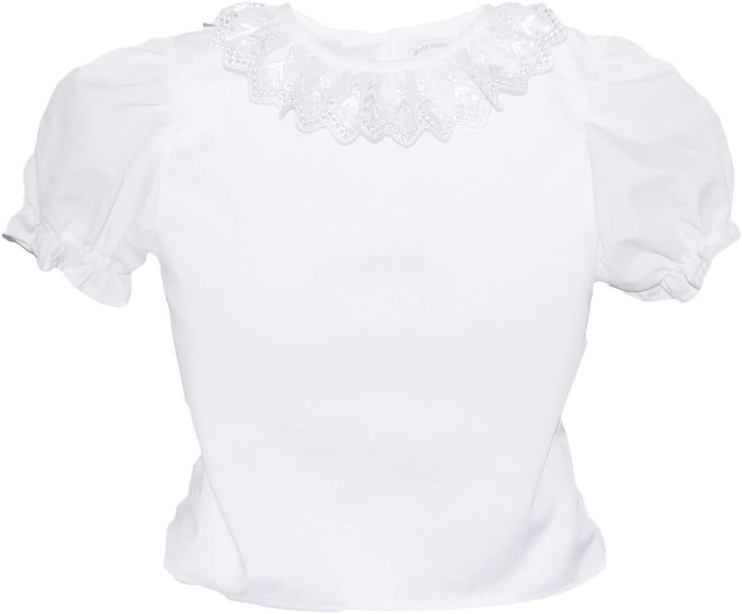 Schrammel Blumenrankerl Schürze Festliches Kinderdirndl Edelstickerei 86-92 Blau-rot, 86-92 Blau-rot