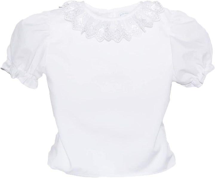 Schrammel Blumenrankerl Schürze Festliches Kinderdirndl Edelstickerei 86-92 Blau-rot, 86-92 Blau-rot