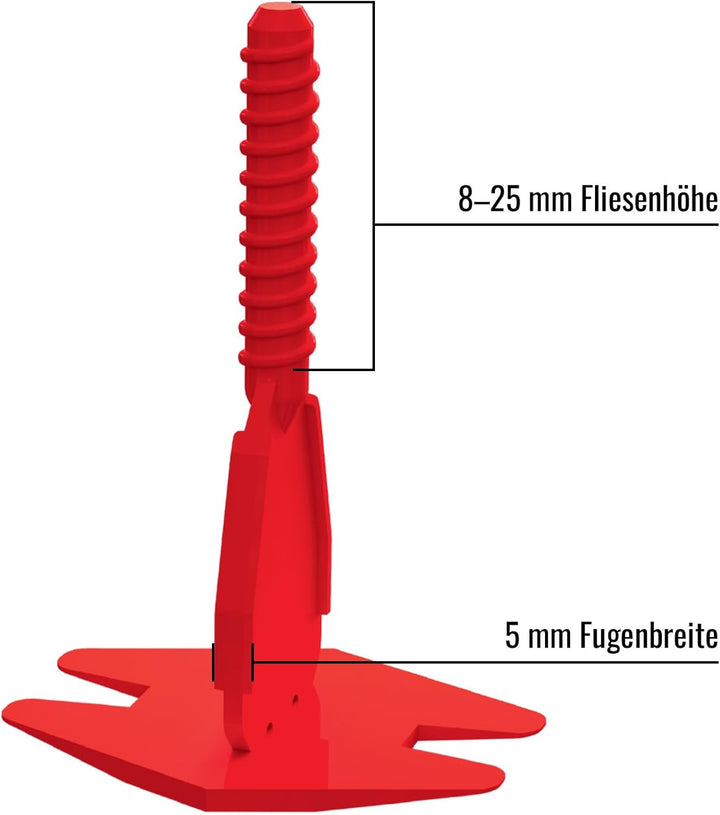 Nivilli SPINNY - 250 Stück Zuglaschen/Fugenbreite 5mm - Materialdicke 8-25mm / Ein technisch hochwer