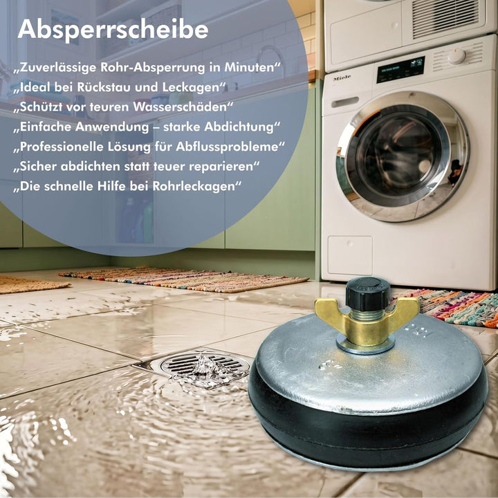 Absperrscheibe mit Bypass (Prüfscheibe) 150 mm