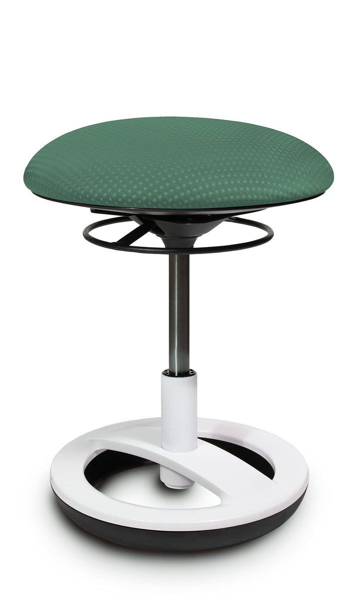 TOPSTAR Sitzhocker Sitness Bobby für Kinder, Standfussring Alu weiss lackiert, Stoff, Mintgrün, Mint