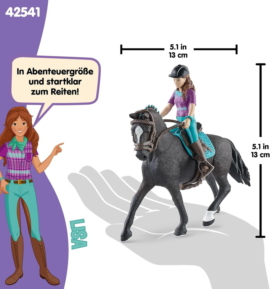 schleich 42541 HORSE CLUB Lisa und Storm, 10 Teile Spielset mit schleich Pferde Figur und vollbewegl