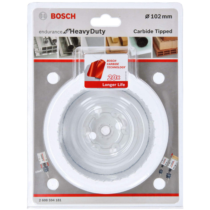 Bosch Accessories Carbide Lochsäge Endurance for Heavy Duty (Ø 102 mm, Zubehör Bohrmaschine), Ø 102