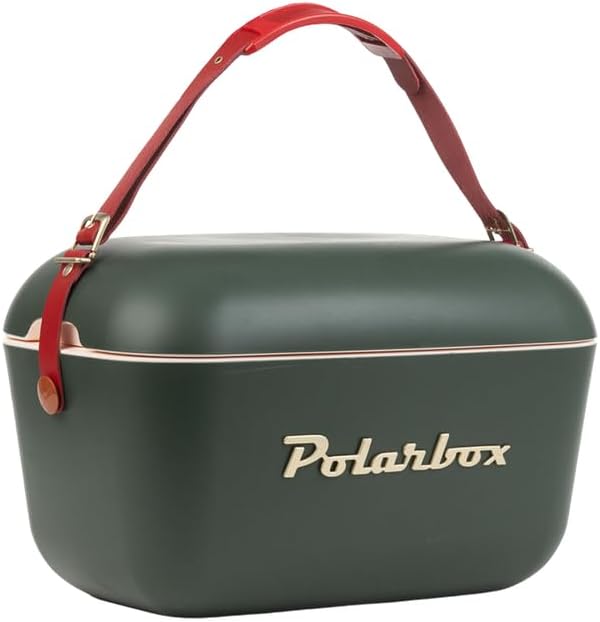 Kreher® Kühlbox Passive Kühlbox Kühltaschen Polar in Retro Vintage Design aus Kunststoff mit polysty