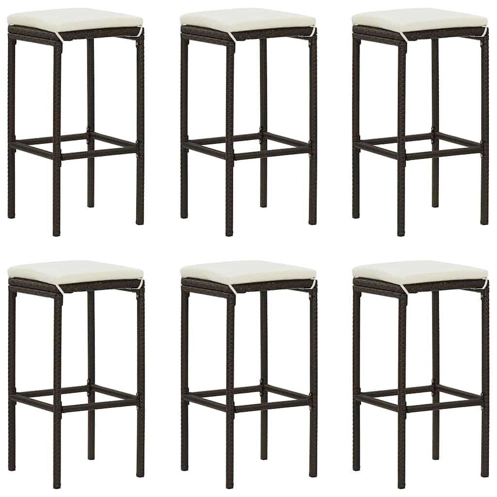 vidaXL 6X Barhocker mit Kissen Barstuhl Tresenhocker Küchenhocker Thekenhocker Tresenstuhl Thekenstu