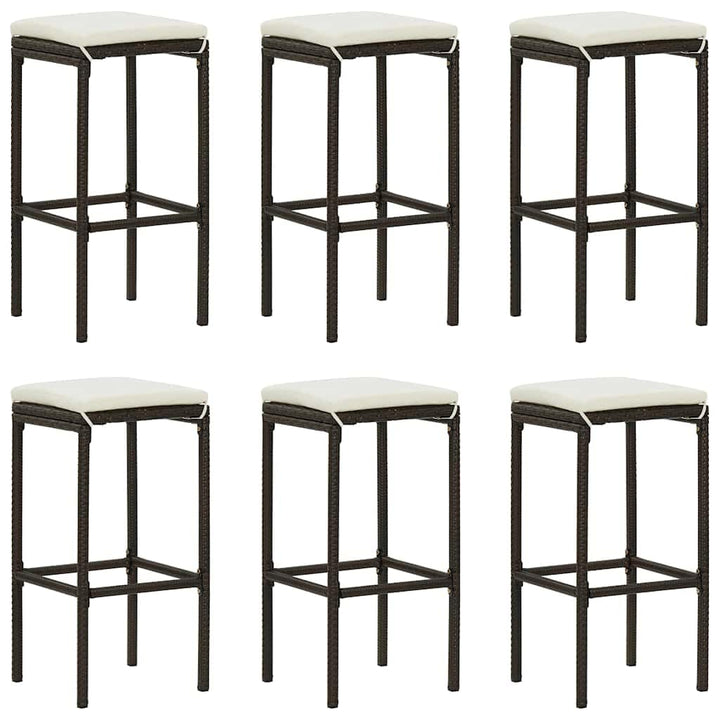 vidaXL 6X Barhocker mit Kissen Barstuhl Tresenhocker Küchenhocker Thekenhocker Tresenstuhl Thekenstu