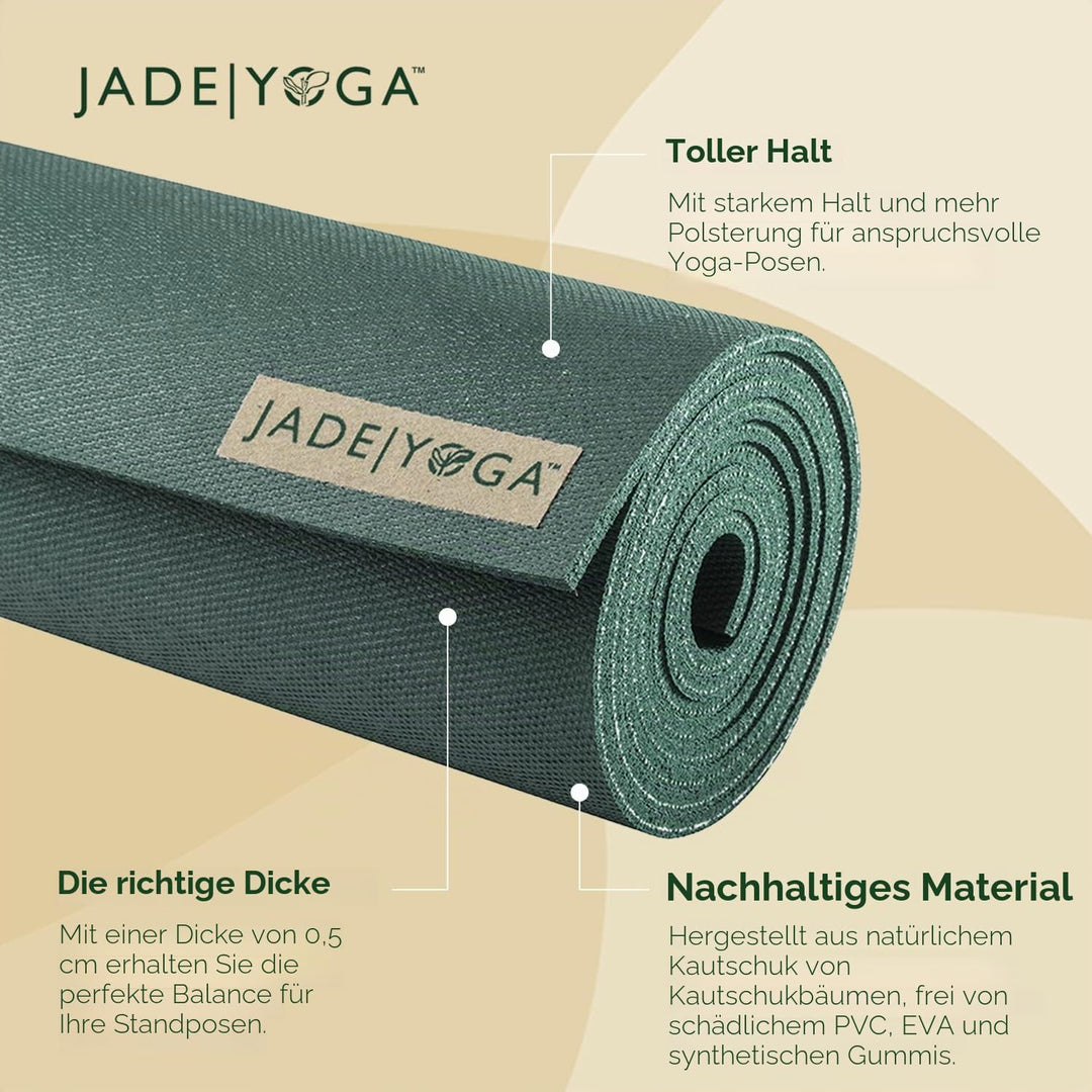 JADE YOGA - Harmony Yoga Mat - Yoga Mat Designed to Provide A Secure Grip to Help Hold Your Pose jad