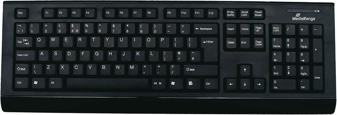 MediaRange kabelloses Funk-Tastatur und 5 Tasten Funk-Maus Set, QWERTY (englisch/UK) Layout, PC Tast
