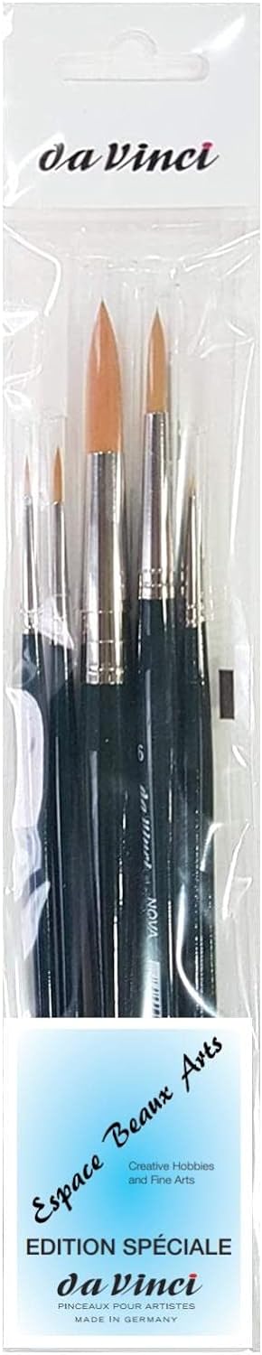 DaVinci ESPACE BEAUX ARTS Da Vinci 1570 Serie - Aquarell-Pinsel-8er Set NOVA-Synthetik no.10/0, 5/0,